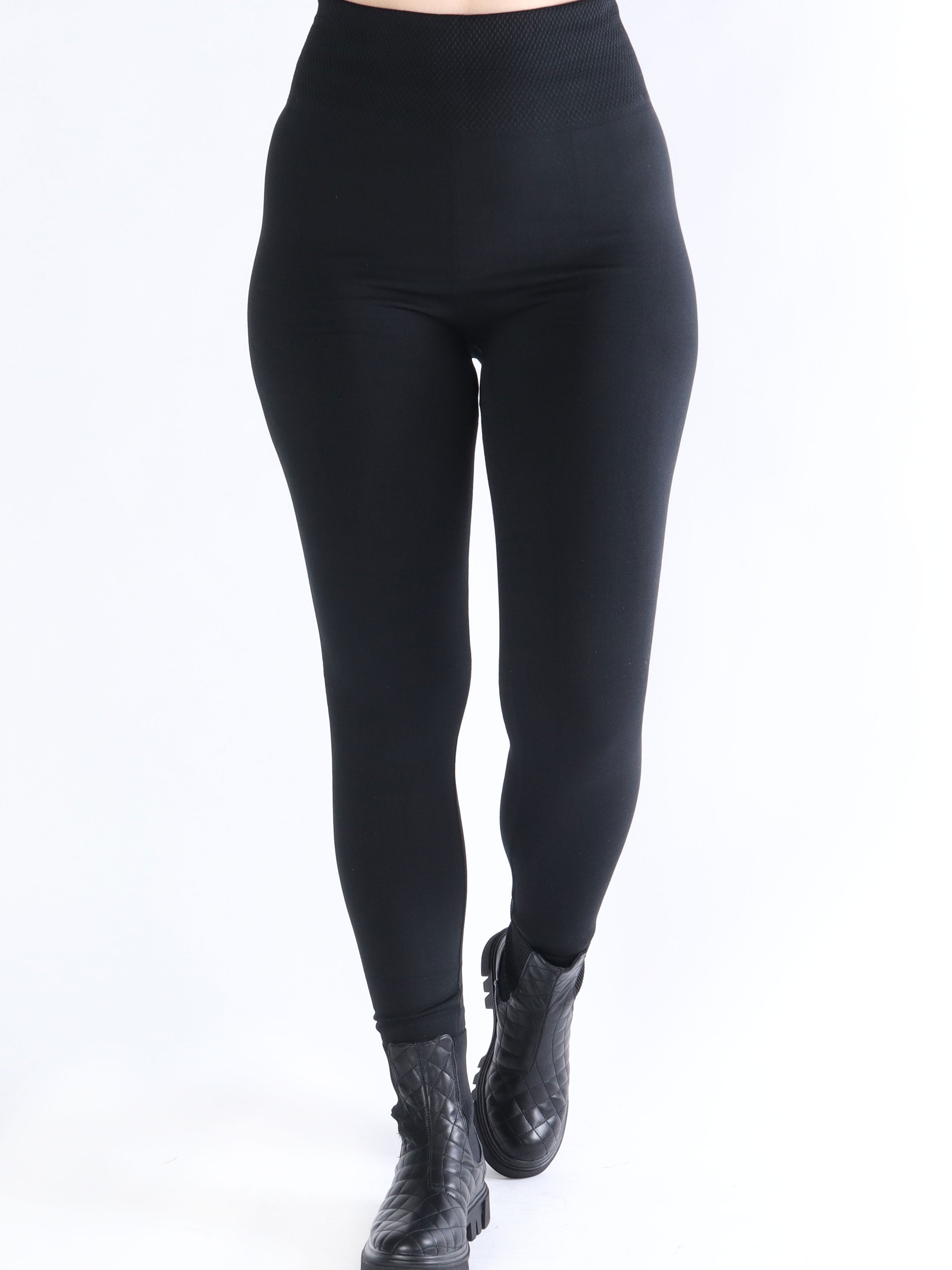 Alda - Sorte bløde leggings med masser af stræk